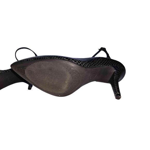 Michael Kors Black Snakeskin Pointed Toe Stiletto Heels Size 9M - Picture 7 of 9